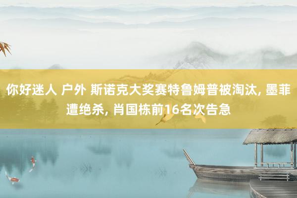 你好迷人 户外 斯诺克大奖赛特鲁姆普被淘汰， 墨菲遭绝杀， 肖国栋前16名次告急